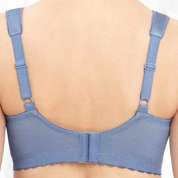 Set of 3! 40C Glamorise MAGIC LIFT Full Figure Bra (COMFORT-STRAPS) Blue-Ice - Picture 5 of 15